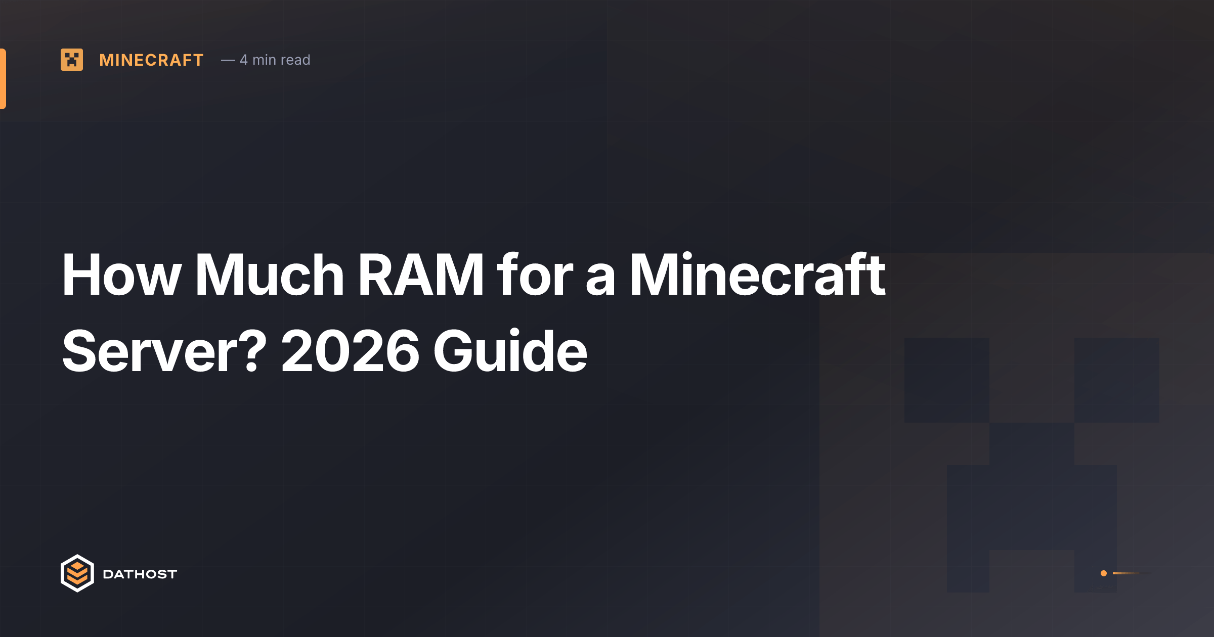 Hero image for How Much RAM for a Minecraft Server? 2026 Guide