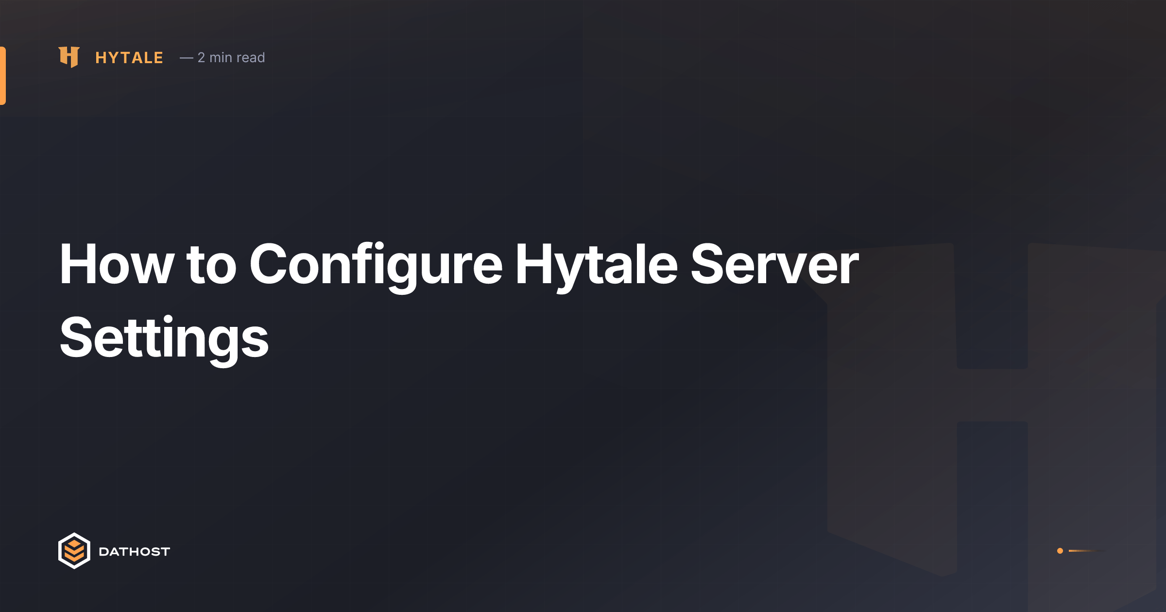 Hero image for How to Configure Hytale Server Settings