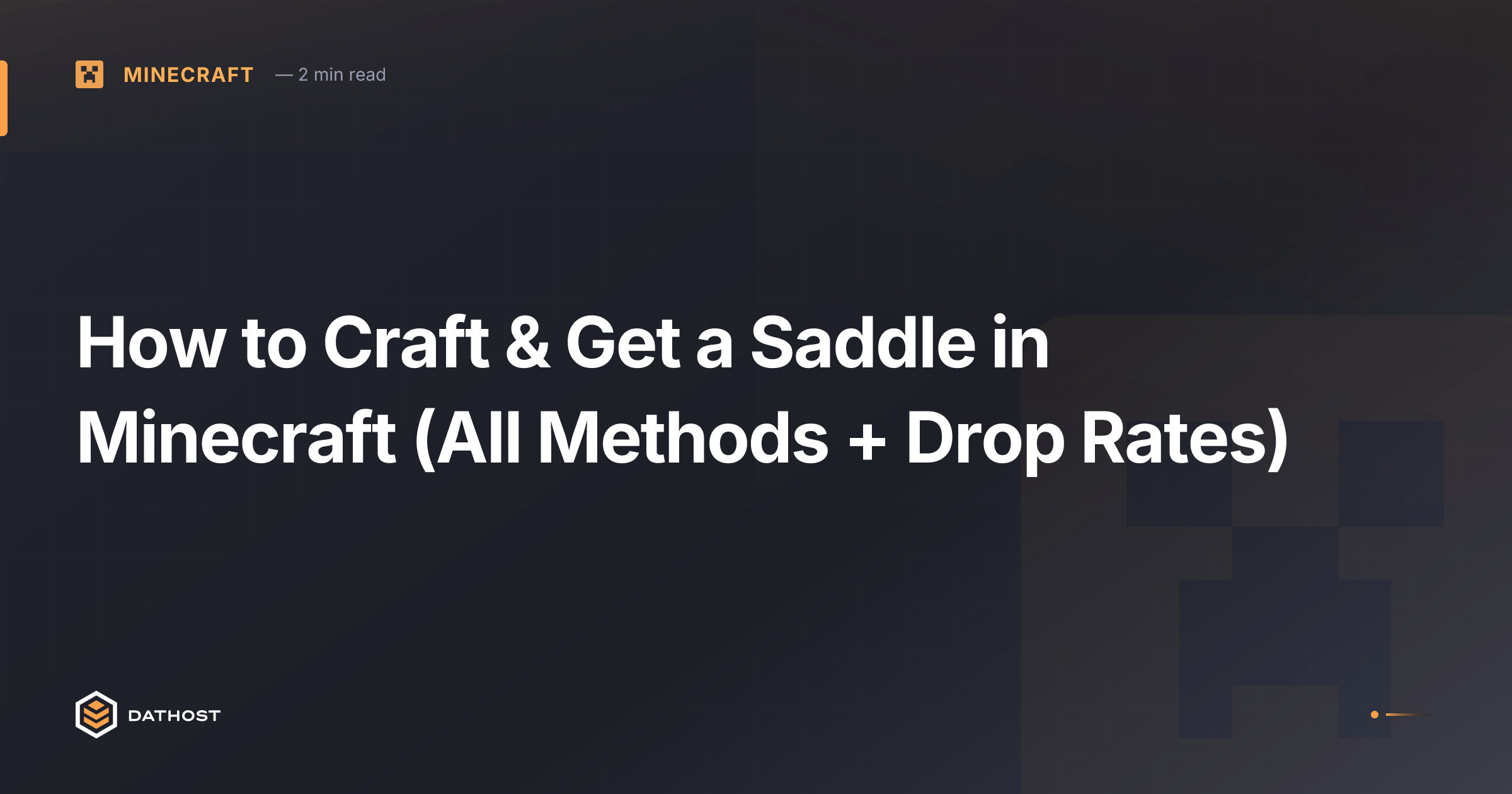 Hero image for How to Craft & Get a Saddle in Minecraft (All Methods + Drop Rates)