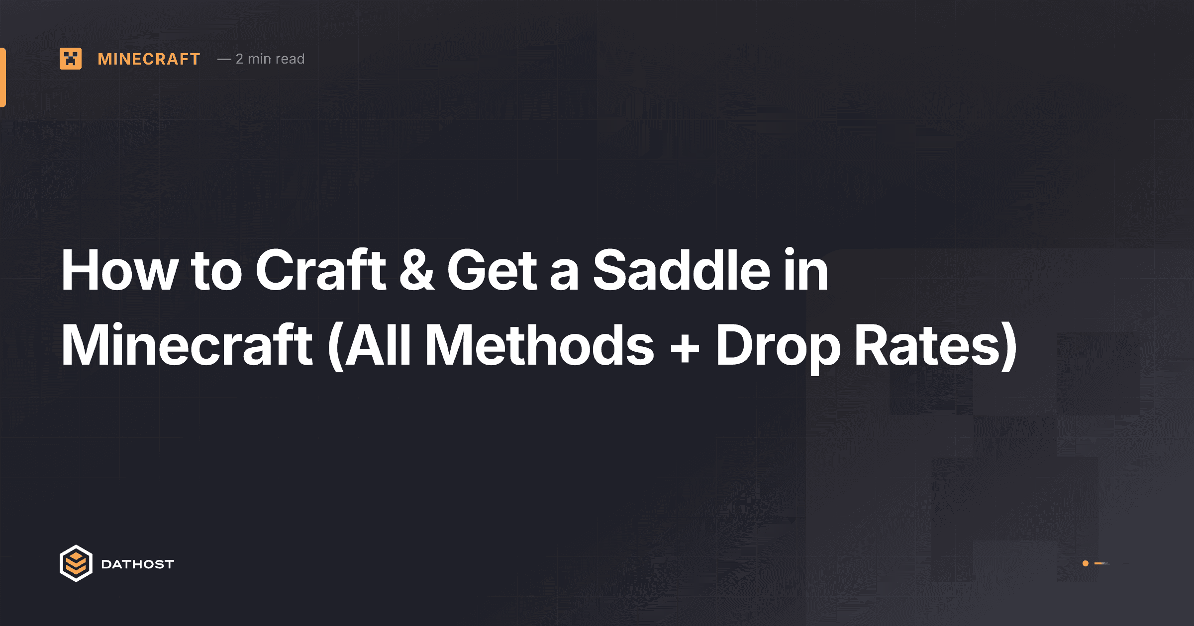 Hero image for How to Craft & Get a Saddle in Minecraft (All Methods + Drop Rates)