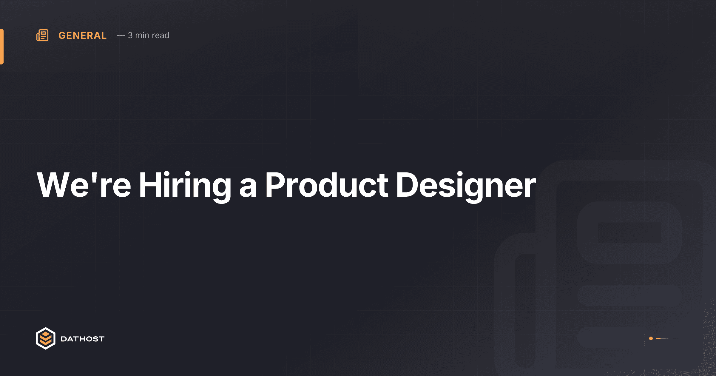 Hero image for We're Hiring a Product Designer