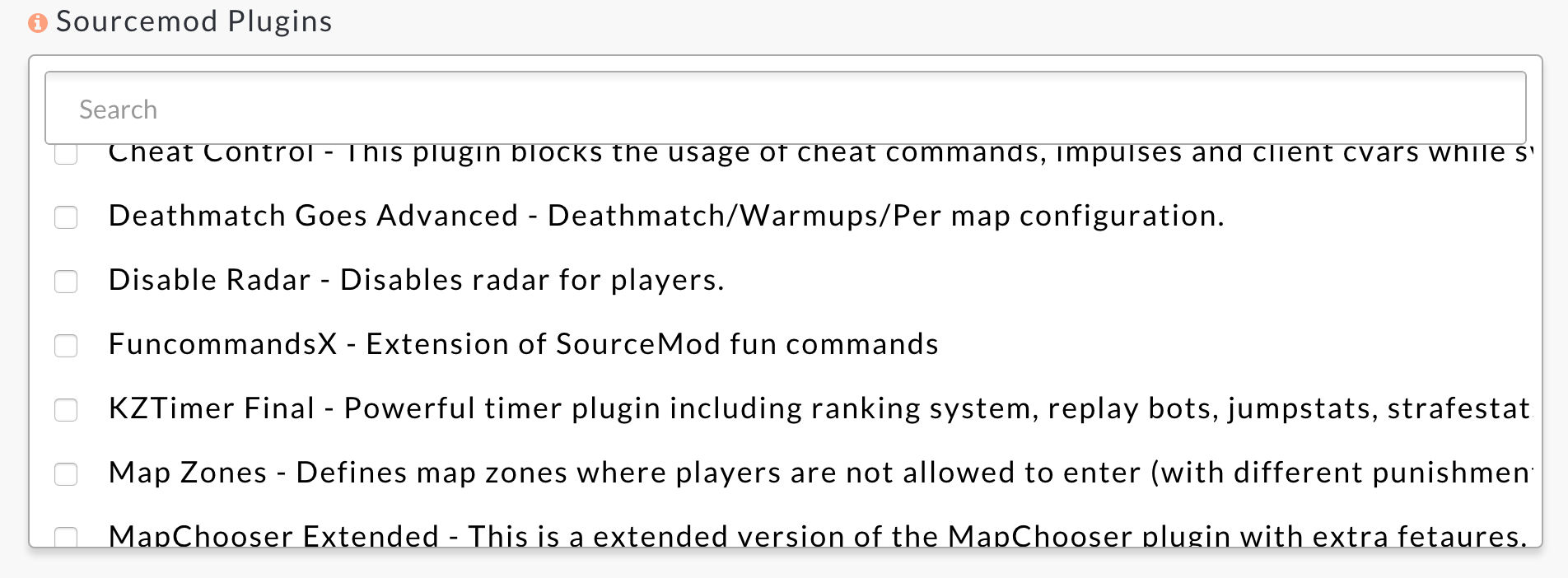 The plugin library contains several plugins available for install (and uninstall) with a single click.