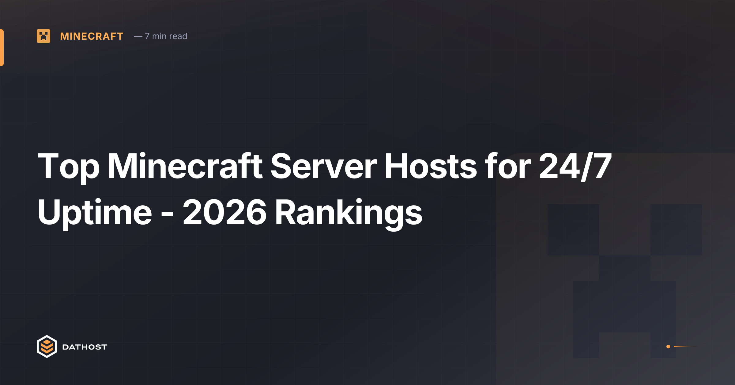 Hero image for Top Minecraft Server Hosts for 24/7 Uptime - 2026 Rankings
