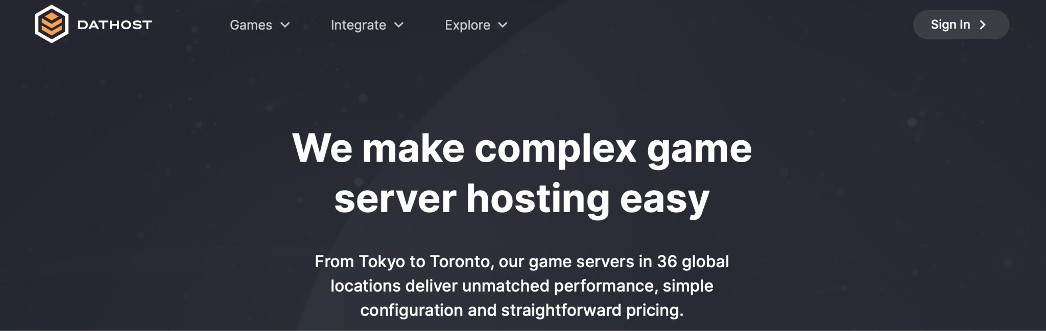 Dahosr Banner We Make complex game server hosting easy