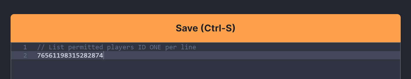 Server File with Xbox User ID Highlighted